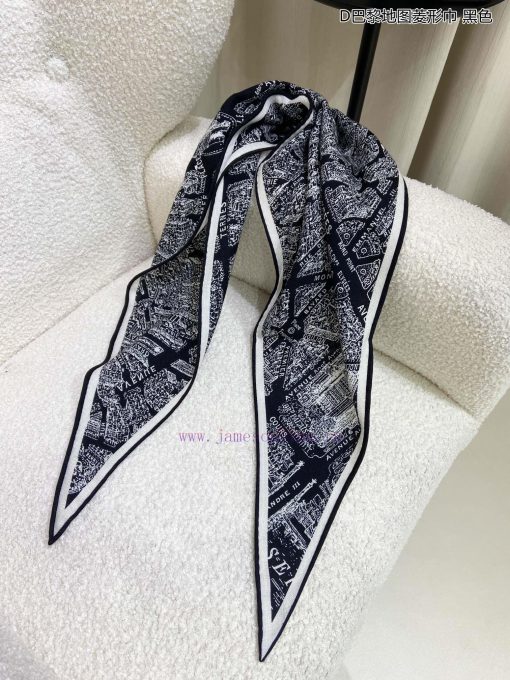 New D Home D Paris Map Diamond Scarf with Exquisite Handmade Roll Multi functional Accessoriruovagi0 - Image 12