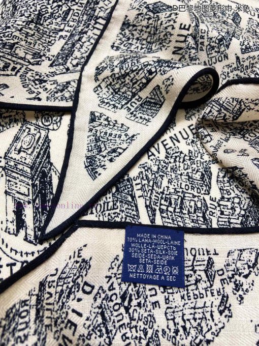 New D Home D Paris Map Diamond Scarf with Exquisite Handmade Roll Multi functional Accessori4tretulj - Image 15