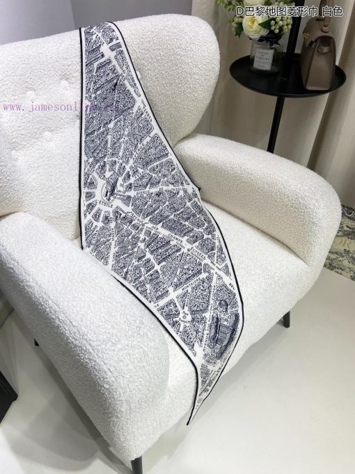 New D Home D Paris Map Diamond Scarf with Exquisite Handmade Roll Multi functional Accessoriammu5np3 - Image 19