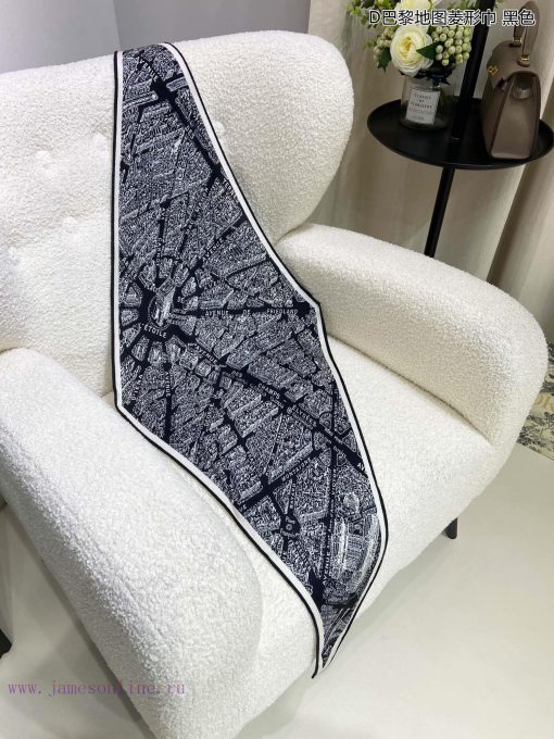 New D Home D Paris Map Diamond Scarf with Exquisite Handmade Roll Multi functional Accessoriruovagi0 - Image 18