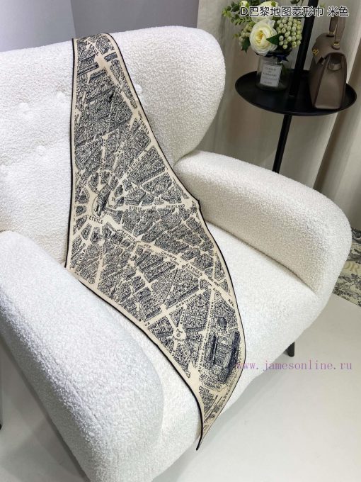 New D Home D Paris Map Diamond Scarf with Exquisite Handmade Roll Multi functional Accessori4tretulj - Image 21