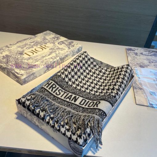 CD Thousand Bird Grid Scarf Another Classic Masterpiece Black and White Thousand Bird Grid D6qamtilp - Image 3