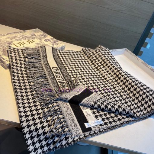 CD Thousand Bird Grid Scarf Another Classic Masterpiece Black and White Thousand Bird Grid D6qamtilp - Image 5
