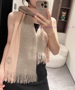 Unisex, 100% pure cashmere Hermes, high-end cashmere knitted scarf can be formal or casual, 63onlu6g