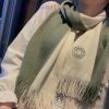 Unisex, 100% pure cashmere Hermes, high-end cashmere knitted scarf can be formal or casual, u9gu9fd6