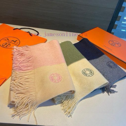 Unisex, 100% pure cashmere Hermes, high-end cashmere knitted scarf can be formal or casual, u9gu9fd6 - Image 3