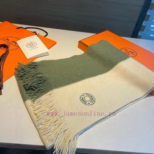 Unisex, 100% pure cashmere Hermes, high-end cashmere knitted scarf can be formal or casual, u9gu9fd6 - Image 6