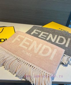 𝐅𝐞𝐧𝐝𝐢 Latest "Big F Old Flower Gradient Double sided Scarf" Size 35 x190cm 78% cashmere 22% duj5aun6
