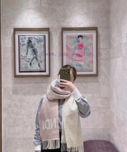 𝐅𝐞𝐧𝐝𝐢 Latest "Big F Old Flower Gradient Double sided Scarf" Size 35 x190cm 78% cashmere 22% qia8i6hz