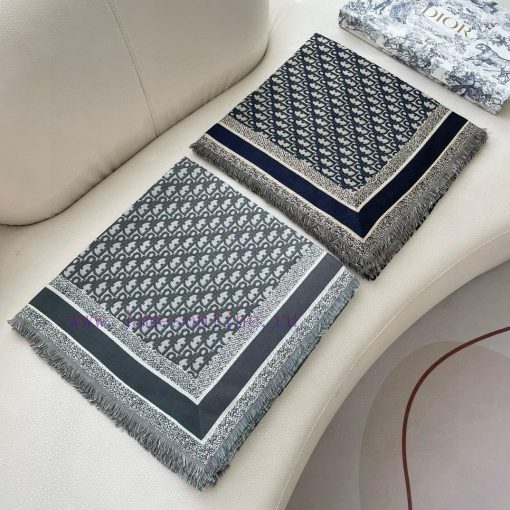 Square scarf Dior shawl ️ Classic letters paired with a luxurious silk wool blend texture, sact9t7c6 - Image 3
