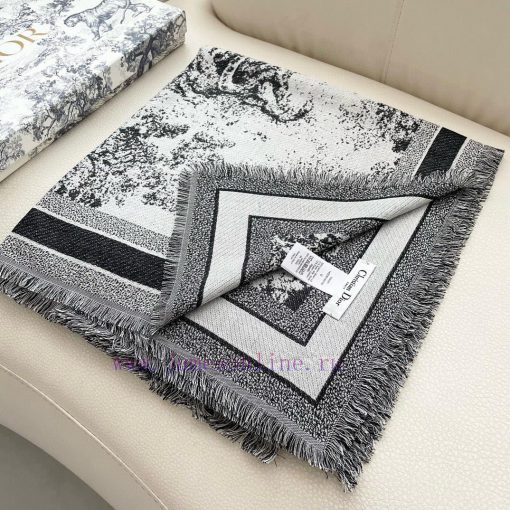 Square scarf Dior shawl ️ Classic letters paired with a luxurious silk wool blend texture, s6r8y0q8s - Image 4