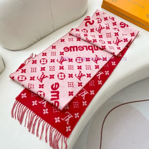 The best Superme super soft and sticky LV Supreme LV co branded scarf Red to Half the Sky ️ d9y8q7xt - Image 7