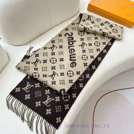 The best Superme super soft and sticky LV Supreme LV co branded scarf Red to Half the Sky ️ g298is73 - Image 7
