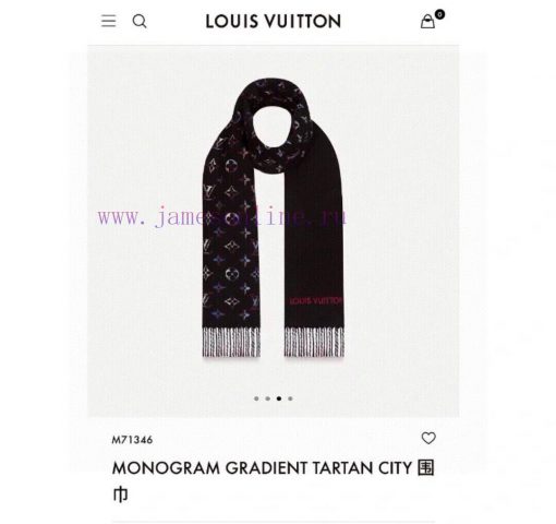 LV2024 new autumn and winter best looking men's and women's cashmere scarf with starry sky loiupel39 - Image 3