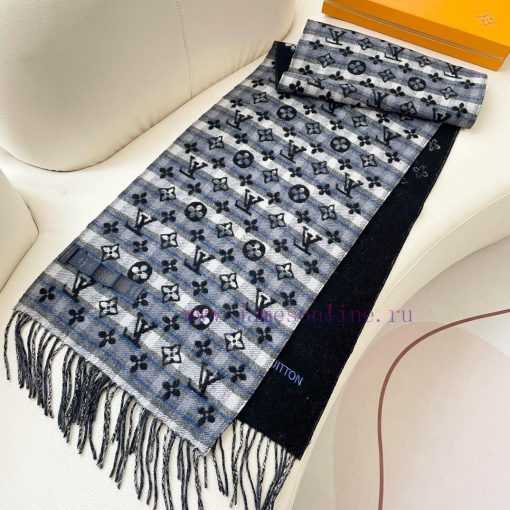 LV2024 new autumn and winter best looking men's and women's cashmere scarf with starry sky l7jb7bsvs - Image 7