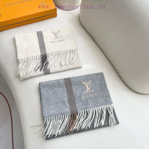 100% Cashmere 2024Lv Home Top Cashmere, New unisex couple style classic striped grid, matchitlmzlipz - Image 3