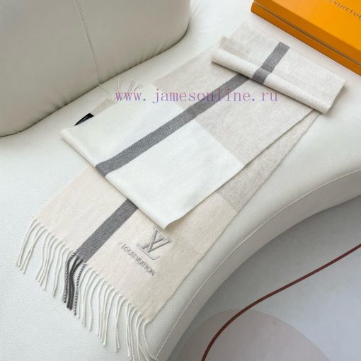 100% Cashmere 2024Lv Home Top Cashmere, New unisex couple style classic striped grid, matchitlmzlipz - Image 7