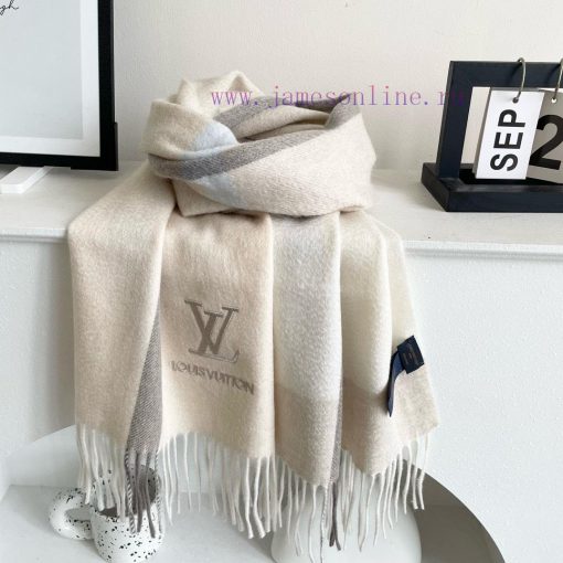 100% Cashmere 2024Lv Home Top Cashmere, New unisex couple style classic striped grid, matchitlmzlipz - Image 8