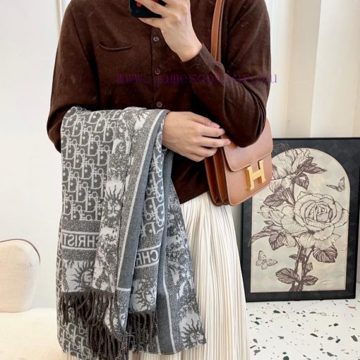 New autumn and winter scarf, made of core spun yarn texture, soft and warm, double-sided twoo0p0dsui - Image 4