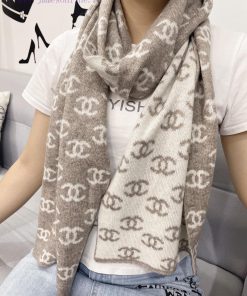 Chanel Autumn/Winter New Cashmere Knitted Scarf Double sided Double C Jacquard ️ Here's a hap9ut3jp9