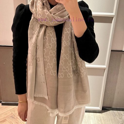 Gucci Classic Shawl GG Old Flower Thin Long Scarf G Evergreen Tree Style, unisex and suitabl98syl70n - Image 4