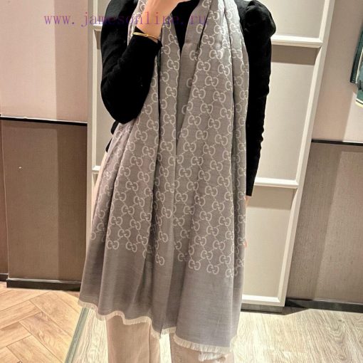 Gucci Classic Shawl GG Old Flower Thin Long Scarf G Evergreen Tree Style, unisex and suitabl9tcd28j5