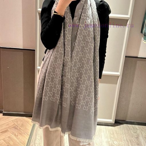 Gucci Classic Shawl GG Old Flower Thin Long Scarf G Evergreen Tree Style, unisex and suitabl9tcd28j5 - Image 2