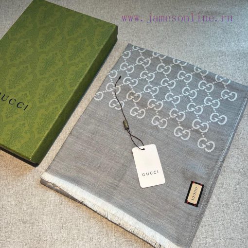 Gucci Classic Shawl GG Old Flower Thin Long Scarf G Evergreen Tree Style, unisex and suitabl9tcd28j5 - Image 5