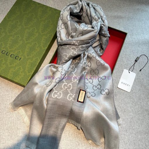 Gucci Classic Shawl GG Old Flower Thin Long Scarf G Evergreen Tree Style, unisex and suitabl9tcd28j5 - Image 8