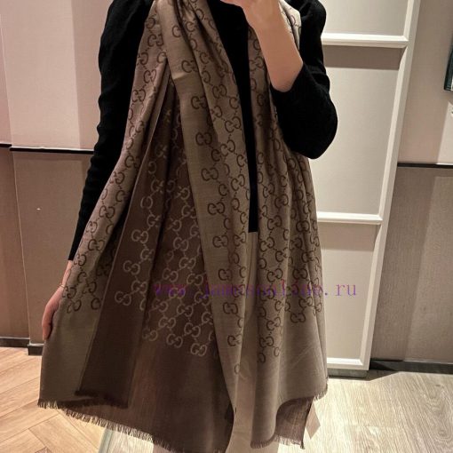 Gucci Classic Shawl GG Old Flower Thin Long Scarf G Evergreen Tree Style, unisex and suitablk48g0b1r - Image 2