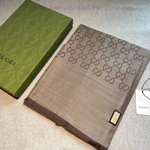 Gucci Classic Shawl GG Old Flower Thin Long Scarf G Evergreen Tree Style, unisex and suitablk48g0b1r - Image 5