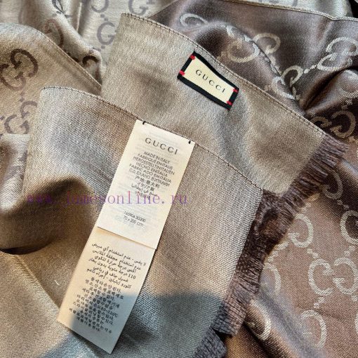 Gucci Classic Shawl GG Old Flower Thin Long Scarf G Evergreen Tree Style, unisex and suitablk48g0b1r - Image 7