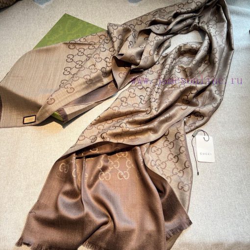 Gucci Classic Shawl GG Old Flower Thin Long Scarf G Evergreen Tree Style, unisex and suitablk48g0b1r - Image 8
