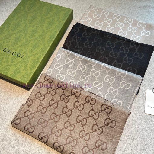 Gucci Classic Shawl GG Old Flower Thin Long Scarf G Evergreen Tree Style, unisex and suitablk48g0b1r - Image 10