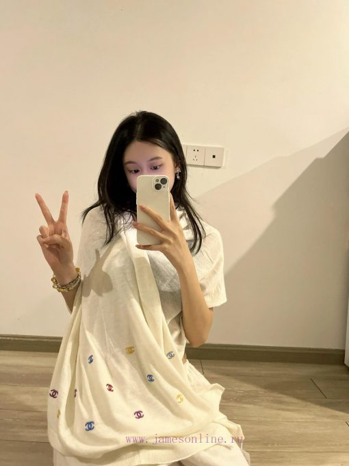 𝐂𝐡𝐚𝐧𝐞𝐥𝟐 4 𝐚 Bead series popular ultra white colorful LOGOIngredients: 60% cashmere, 40% mulbvjk2w22g - Image 5