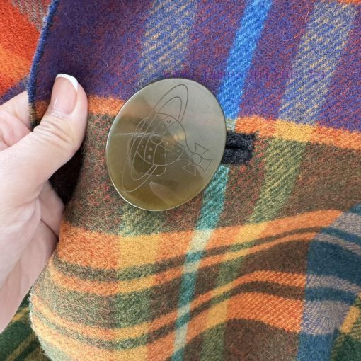 New colors have arrived 𝐕𝐢𝐯𝐢𝐞𝐧𝐧𝐞𝐖𝐞𝐬𝐭𝐰𝐨𝐝 🪐Classic Grid Saturn 🪐 Plaid cape shawl Vivienne Weswfhyqf7l - Image 7