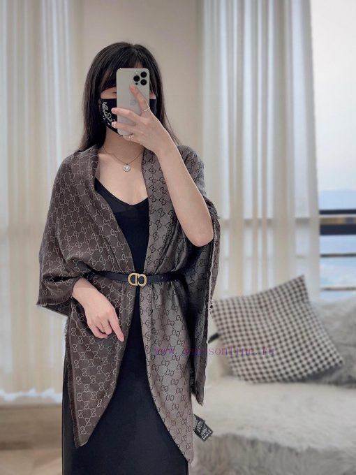 GUCCl Belle Edition - The Most Valuable Classic to BuyAlphabet Jacquard Two tone Shawl Blackz5zjtjnc - Image 10