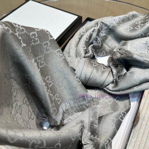 GUCCl Belle Edition - The Most Valuable Classic to BuyAlphabet Jacquard Two tone Shawl Black8nu45hx9 - Image 6