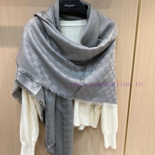 GUCCl Belle Edition - The Most Valuable Classic to BuyAlphabet Jacquard Two tone Shawl Black8nu45hx9 - Image 8