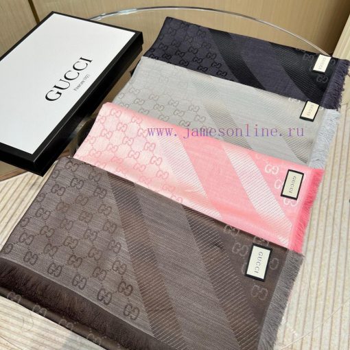 GUCCl Belle Edition - The Most Valuable Classic to BuyAlphabet Jacquard Two tone Shawl Black8nu45hx9 - Image 9