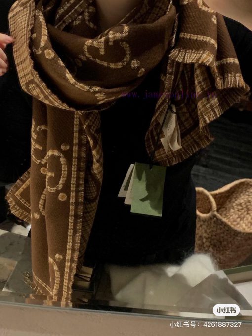 Synchronized Double G Jacquard Double sided Shawl Style Classic, Elegant and Fashionable, Note3np4yc - Image 3