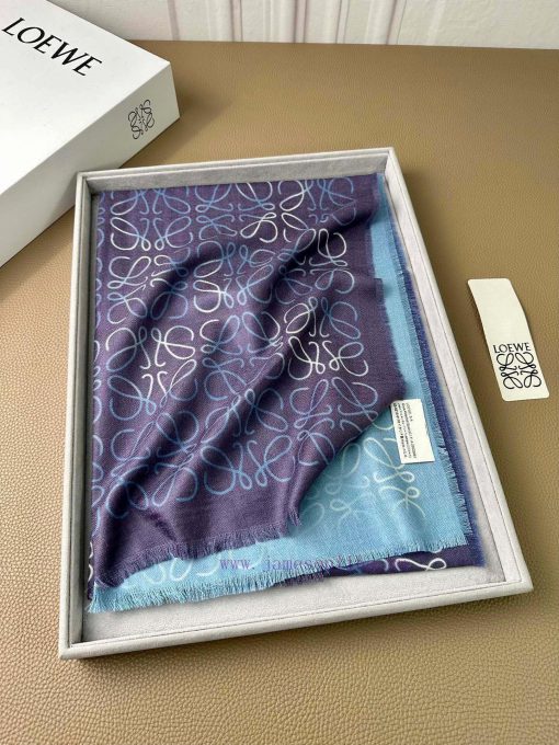 Loewe herringbone silk and cashmere gradient autumn thin scarf with perfect raw material ratrcju7cs5 - Image 3