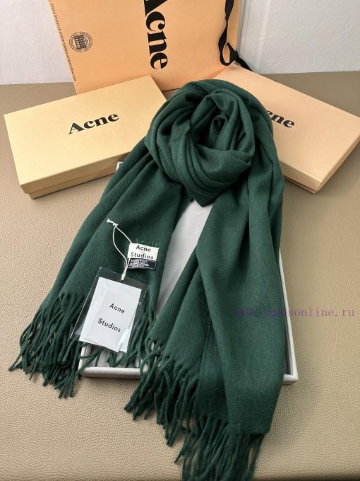 ACNE Embroidered Edition Noble Light Water Ripple Lamb Fleece Shawl Super Beautiful AC is a z6gm18c3 - Image 4