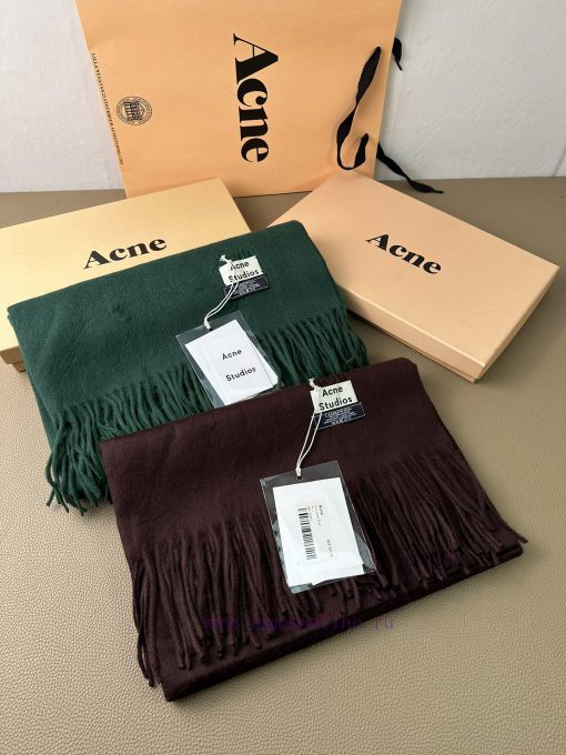 ACNE Embroidered Edition Noble Light Water Ripple Lamb Fleece Shawl Super Beautiful AC is a z6gm18c3 - Image 10