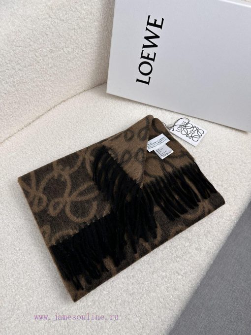 Loewe Men's Wool Scarf: Highly praised and kept, a rare high-end men's style with excellent qt9x76zq