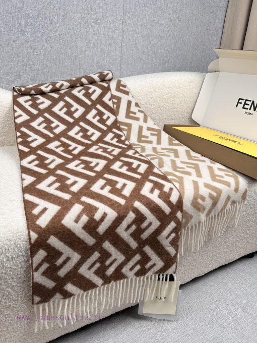 F Home Fendi Old Flower Gradient Double sided Cashmere Scarf, Soft and Delicate Double sided5y4sblnp - Image 6
