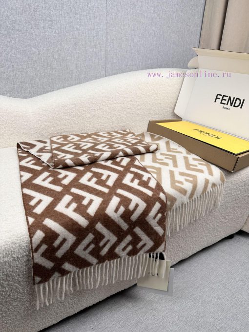 F Home Fendi Old Flower Gradient Double sided Cashmere Scarf, Soft and Delicate Double sided5y4sblnp - Image 7