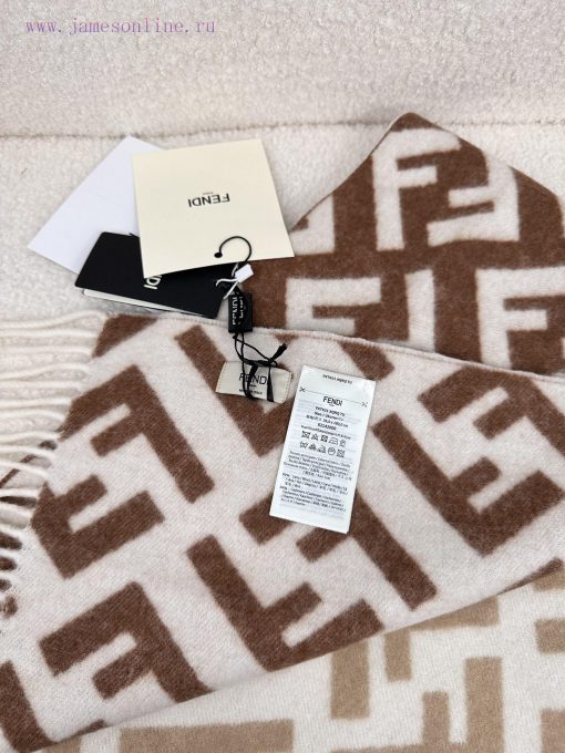 F Home Fendi Old Flower Gradient Double sided Cashmere Scarf, Soft and Delicate Double sided5y4sblnp - Image 10