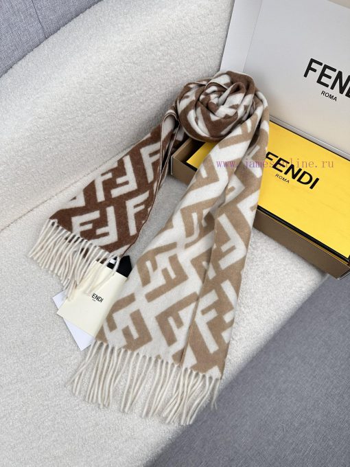 F Home Fendi Old Flower Gradient Double sided Cashmere Scarf, Soft and Delicate Double sided5y4sblnp - Image 11