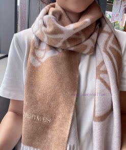 ▪Hermes   Hermes cashmere jacquard scarf, exquisite and gentle color matching, super infat0p8jyxan